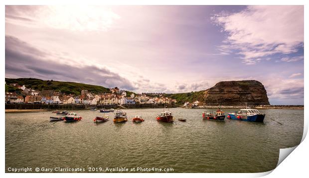 Protecting Staithes Print by Gary Clarricoates