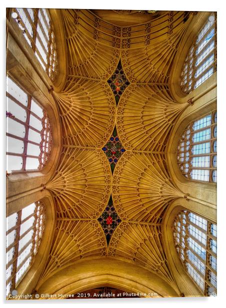 Bath Abbey's Gothic Architectural Grandeur Acrylic by Gilbert Hurree