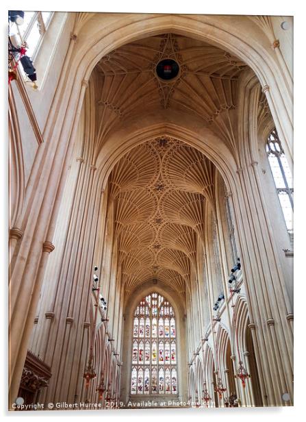 The Gothic Grandeur of Bath Abbey Acrylic by Gilbert Hurree