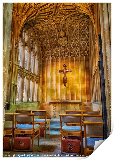 Historic Bath Abbey's Petite Chapel Print by Gilbert Hurree
