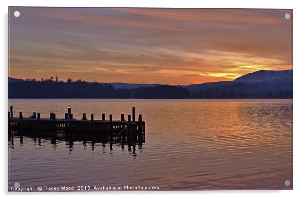            Sunset on Lake Windermere               Acrylic by Tracey Wood