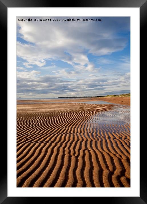 Ripples in the sand Framed Mounted Print by Jim Jones