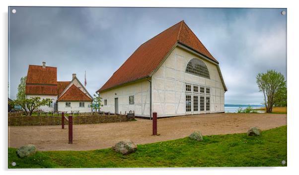 Fredensborg Palace Boathouse Panoramic Stitch Acrylic by Antony McAulay