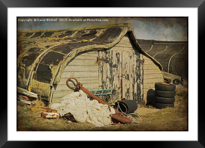 Lindisfarne shed. Framed Mounted Print by David Birchall