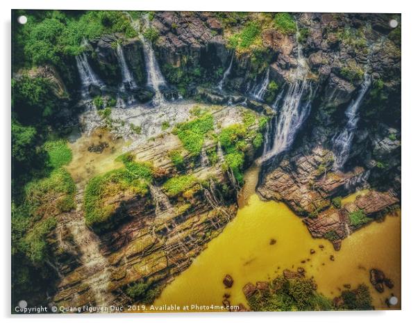 Pongour Waterfall Acrylic by Quang Nguyen Duc