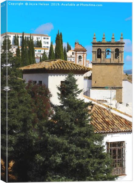 A typical Spanish Village in Malaga Canvas Print by Joyce Nelson