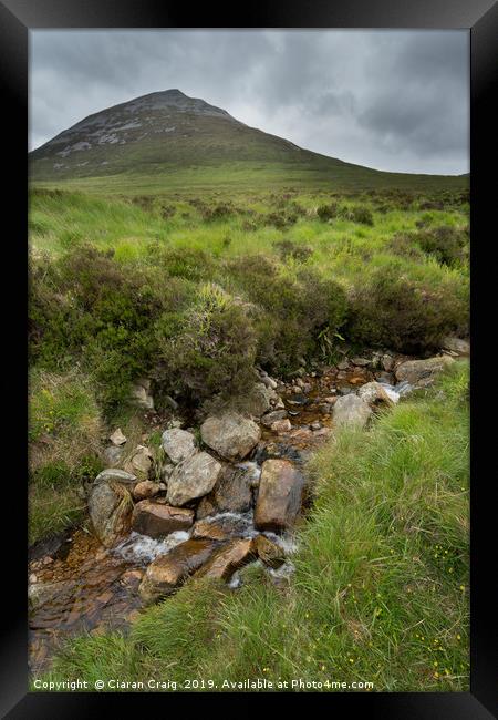 Mount Errigal Stream  Framed Print by Ciaran Craig