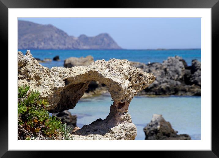 View over Elafonisi, Crete, Greece Framed Mounted Print by Lensw0rld 