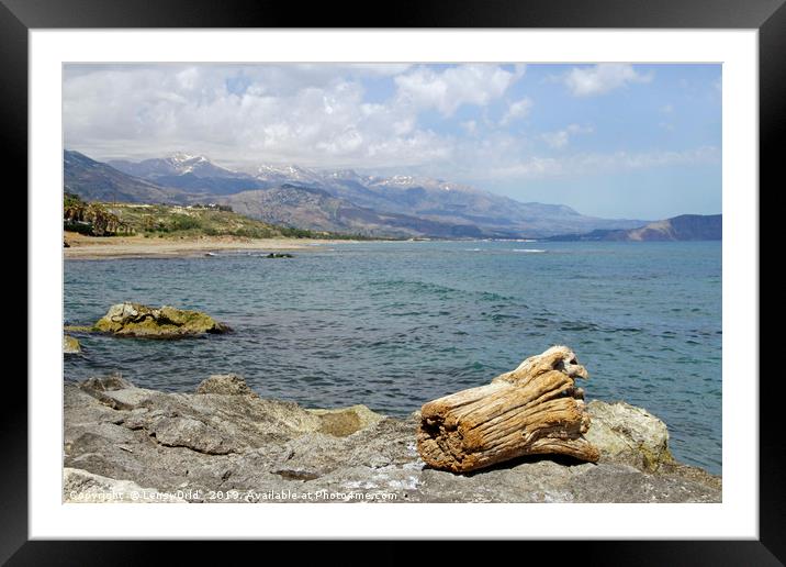 Along the coast of Crete Framed Mounted Print by Lensw0rld 