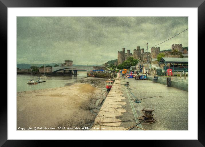 Conwy Castle  Framed Mounted Print by Rob Hawkins