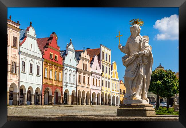 Main square of Telc city, a UNESCO World Heritage  Framed Print by Sergey Fedoskin