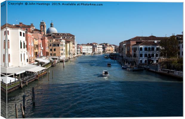 Enchanting Views of Venice Canvas Print by John Hastings