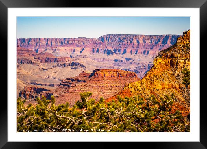 The Grand Canyon from the South Rim Framed Mounted Print by Steve Thomson