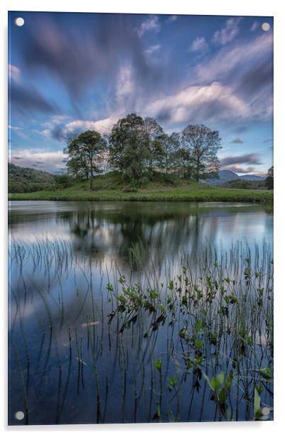 Bruised sky at Elterwater Acrylic by Jed Pearson