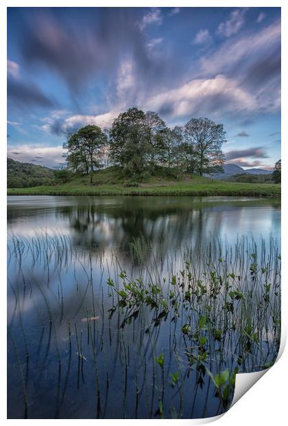 Bruised sky at Elterwater Print by Jed Pearson