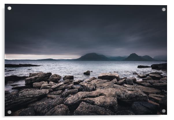 The Black Cuillins from Elgol Beach Acrylic by Nick Rowland