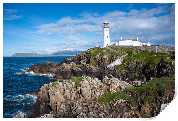 Fanad Head lighthouse Print by Andrew Michael