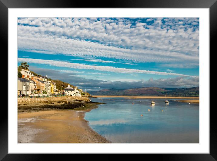 Aberdovey at Low Tide. Framed Mounted Print by Colin Allen