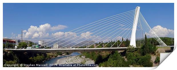 Millenium Bridge Podgorica                         Print by Stephen Maxwell