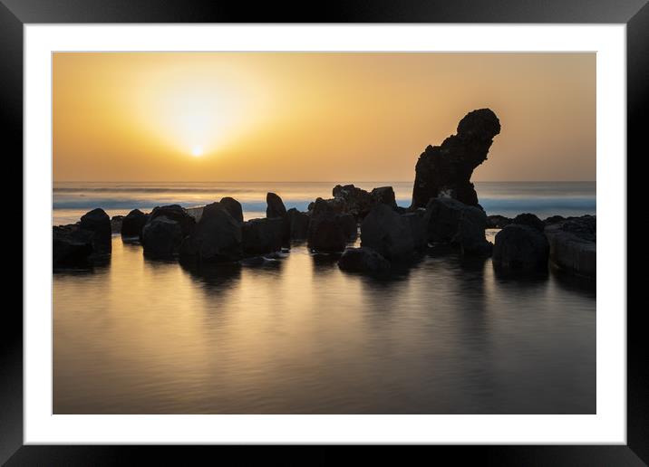 Tenerife sunset  Framed Mounted Print by chris smith