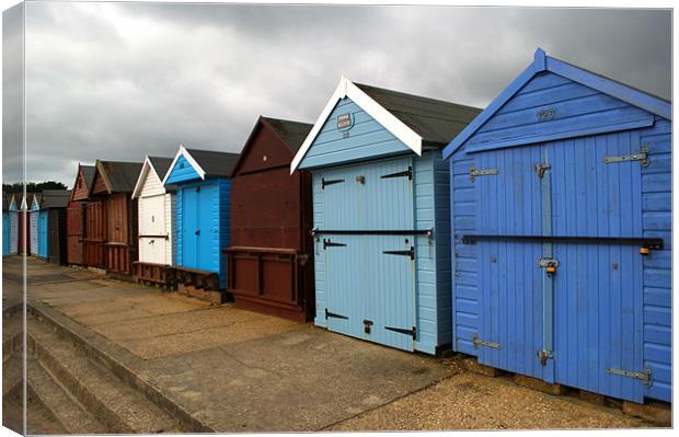 Highcliffe huts 3 Canvas Print by Chris Day