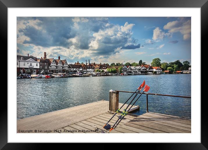 Prepared For Rowing At Henley Framed Mounted Print by Ian Lewis