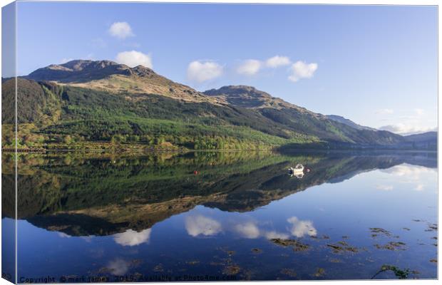 Loch Long Reflections Canvas Print by mark james
