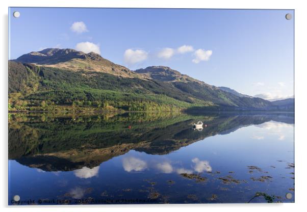 Loch Long Reflections Acrylic by mark james