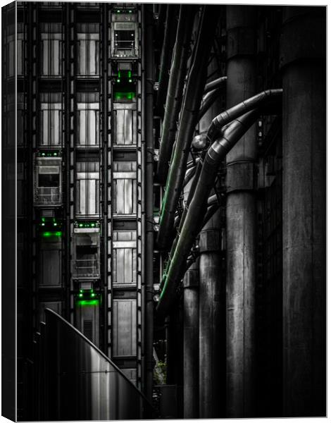 Elevators at The Lloyds Building Canvas Print by George Robertson