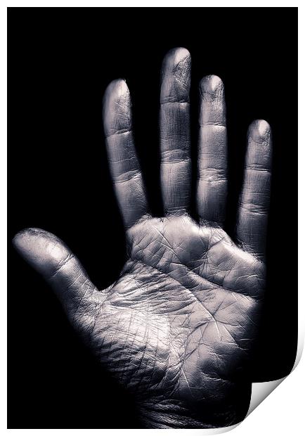 Silver pinch fingers   Print by Larisa Siverina
