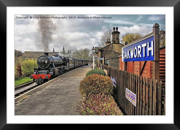 Oakworth Station Framed Mounted Print by Colin Williams Photography