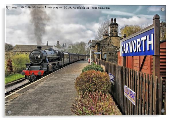 Oakworth Station Acrylic by Colin Williams Photography
