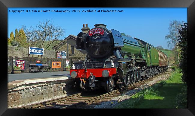The Flying Scotsman At Oakworth Station 1 Framed Print by Colin Williams Photography