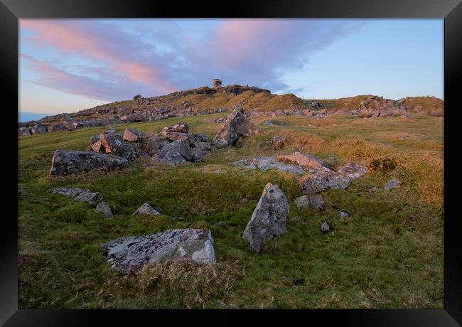 Stowes Hill on Bodmin Moor  Framed Print by CHRIS BARNARD