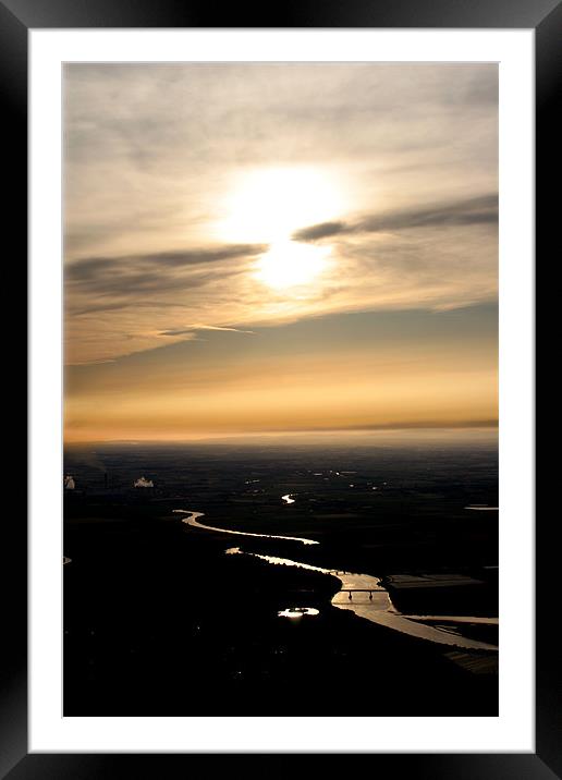 River Sunset Framed Mounted Print by Ben Gordon