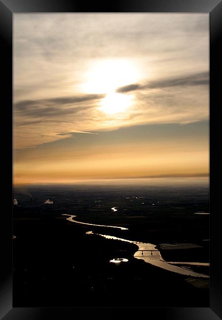 River Sunset Framed Print by Ben Gordon