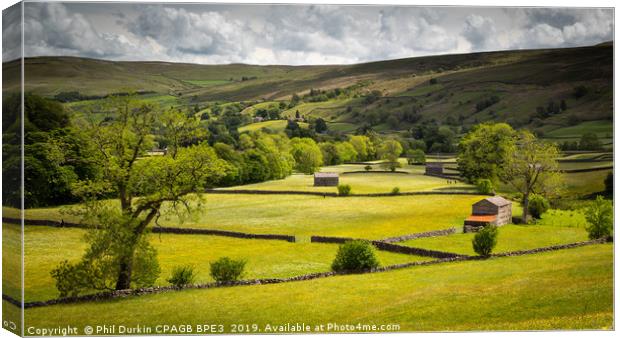 Muker - Swaledale North Yorkshire Canvas Print by Phil Durkin DPAGB BPE4