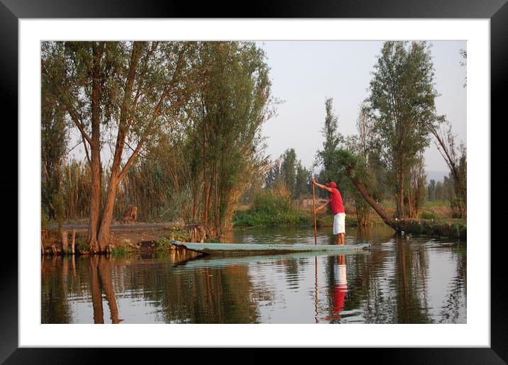 Mexican water district of Xochimilco.   Framed Mounted Print by Larisa Siverina