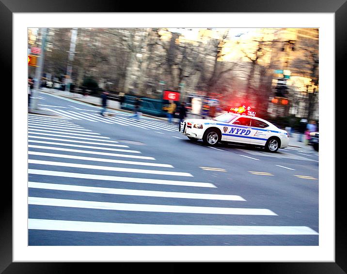 NYPD Dodge Charger Framed Mounted Print by Ben Gordon