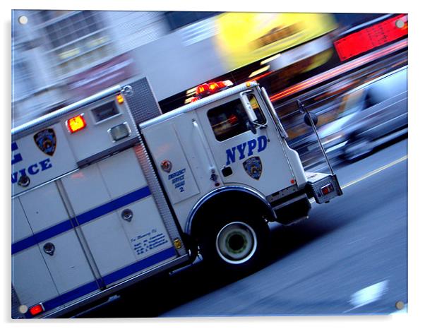 NYPD ESS Truck Acrylic by Ben Gordon