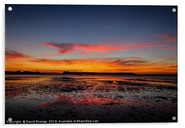 Sunset at Sandbanks Acrylic by David Strange