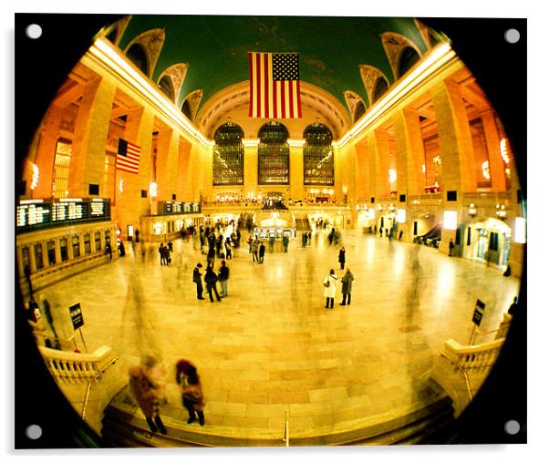 Grand Central Station Timelapse Acrylic by Ben Gordon