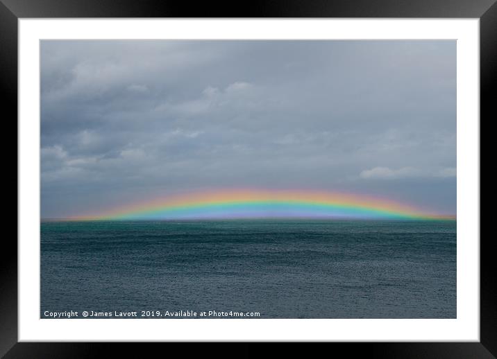Rainbow Over Anglesey - 01 Framed Mounted Print by James Lavott