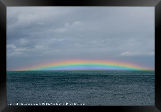 Rainbow Over Anglesey - 01 Framed Print by James Lavott