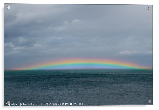 Rainbow Over Anglesey - 01 Acrylic by James Lavott