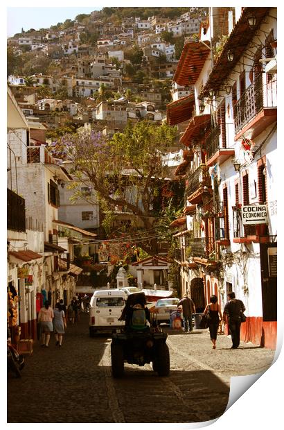 The street in Taxco Print by Larisa Siverina