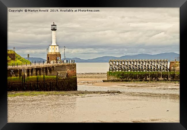Maryport Lighthouse and Harbour, Cumbria Framed Print by Martyn Arnold