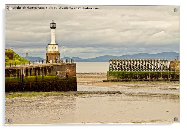 Maryport Lighthouse and Harbour, Cumbria Acrylic by Martyn Arnold