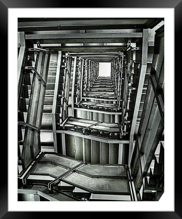 Baltic Stairs. Framed Mounted Print by Karen Crawford