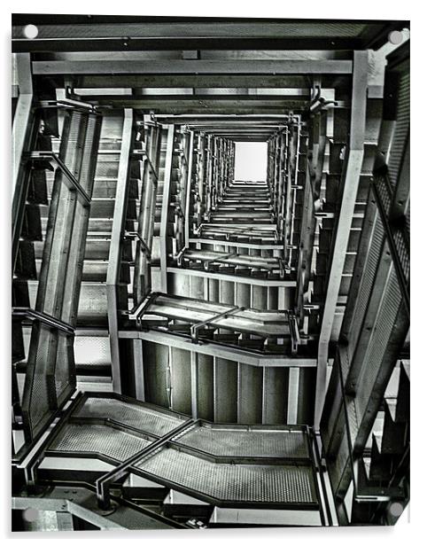 Baltic Stairs. Acrylic by Karen Crawford
